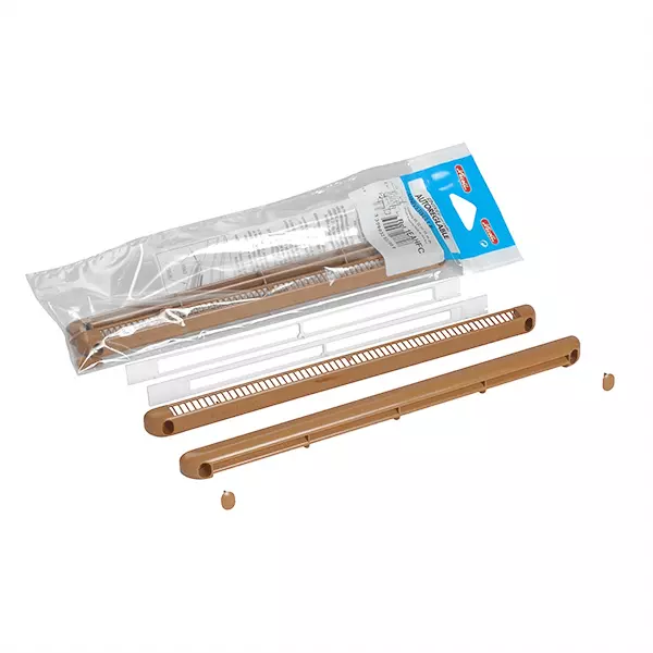 Kit double régulateur + déflecteur + cache vis + vis 22m³ NICOLL - bois clair - 1KHF122C