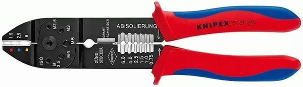 Pince à sertir universelle - 230 mm - Chromée gainée PVC - KNIPEX - 9721215SB