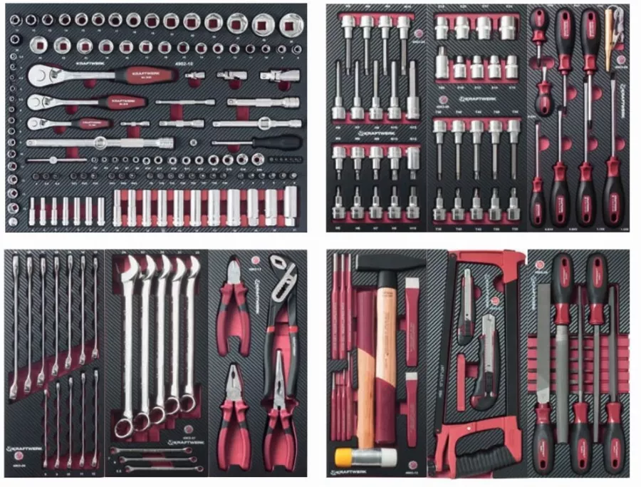 Assortiment d'outils Completo EVA 1/4"+ 3/8"+ 1/2" KRAFTWERK 236 pièces - 105.520.000