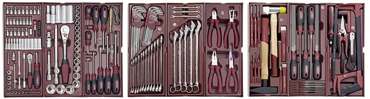 Assortiment d'outils 3 tiroirs Completo 191 pièces KRAFTWERK pour servante - 4911