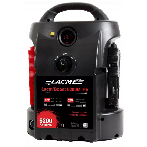 Batterie & chargeur LACME Lac'Boost 6200M-PB à batterie plomb - 12/14V 6200A - 515500