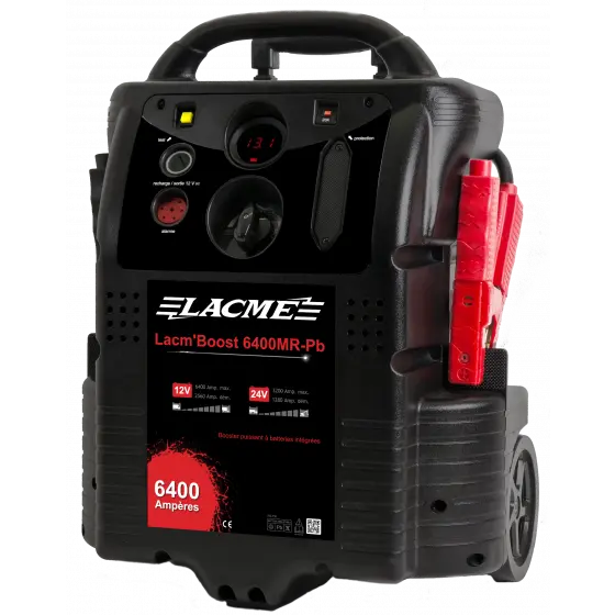 Batterie & chargeur LACME Lac'Boost 6400M-PB à batterie plomb - 12/14V 6200A - 515700