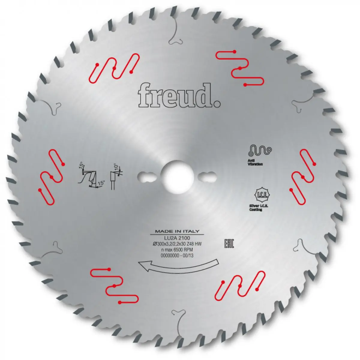 Lame pour métaux non ferreux/PVC/Aluminium FREUD - Ø550 4,2/3,5 AL30 Z132 TP+ - F03FS06608 -LU5A 2900