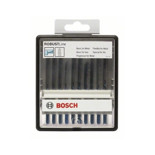 Assortiment de 10 Lames de Scie Sauteuse Metal Expert Robust Line BOSCH - 2607010541 Assortiment de 10 Lames de Scie Sauteuse Metal Expert Robust Line BOSCH - 2607010541