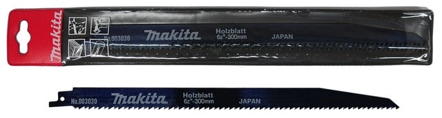 Lames de scie sabre HCS MAKITA - bois - longueur utile 230 mm - 10 dents par pouce - carte de 5 pièces - B-00767