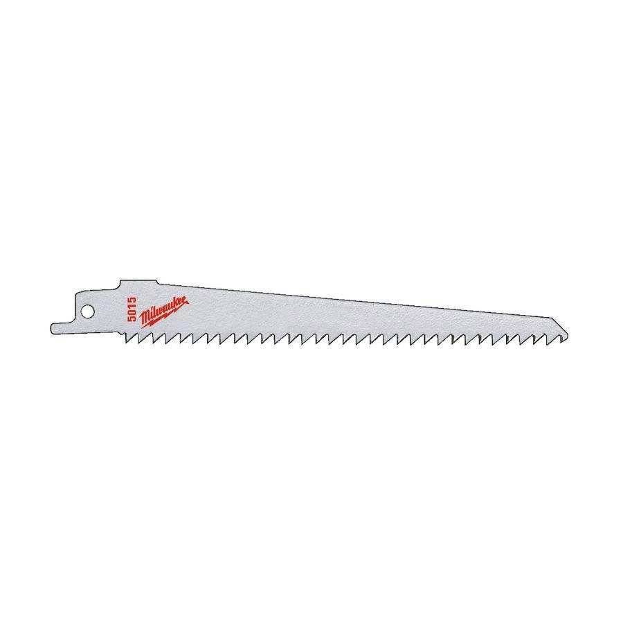 lame de scie sabre 230 mm MILWAUKEE - 6 dents par pouce - carte de 5 lames - 48005016 lame de scie sabre 230 mm MILWAUKEE - 6 dents par pouce - carte de 5 lames - 48005016