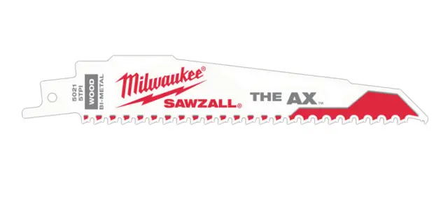 Lame scie sabre AX 300 mm 5 dents MILWAUKEE - 5 pièces - 48005027                   