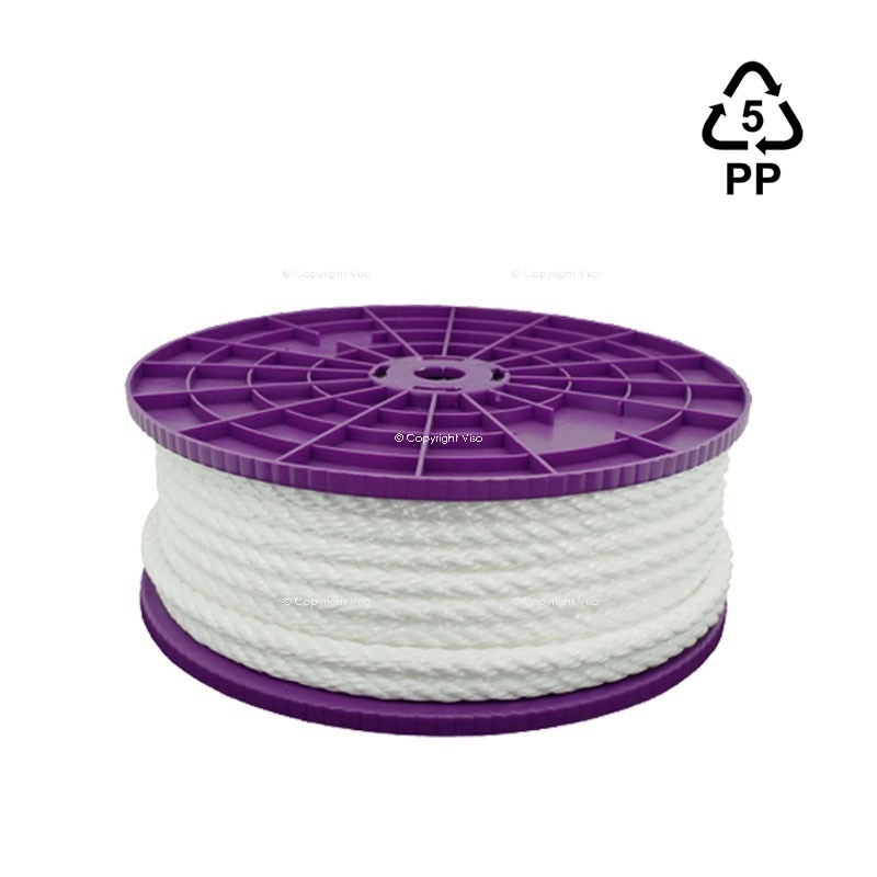 Cordage en polypropylène VISO - blanc - Ø10 mm - vendu au mètre - CBL105 Cordage en polypropylène VISO - blanc - Ø10 mm - vendu au mètre - CBL105