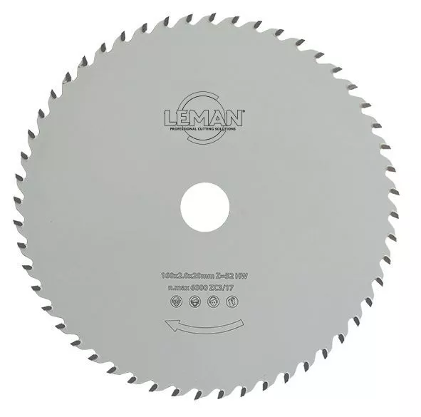 Lame carbure multi-matériaux 160 x 2,0/1,4 x 20 52z - LEMAN - 923.160.2052 Lame carbure multi-matériaux 160 x 2,0/1,4 x 20 52z - LEMAN - 923.160.2052