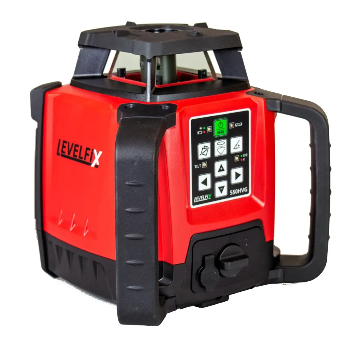 Levelfix 550HVG Laser multifonction horizontal et vertical vert avec récepteur RLD100GR livré dans valise - NETIM - 554502