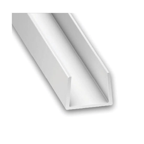 Profilé de finition en U APU2B NICOLL - Pour habillage bandeau blanc - L. 2 m - APU2B