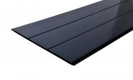Lambris PVC Belriv 3 lames larg.330mm x 4m NICOLL sous face alvéolaire - anthracite - PSFA334A