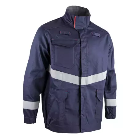 LMA Veste De Travail Multirisque Ceres – Col Montant Gris XL – Normes EN ISO 11612 / 11611 / 61482 – Protection Pro Anti-feu & Électrique