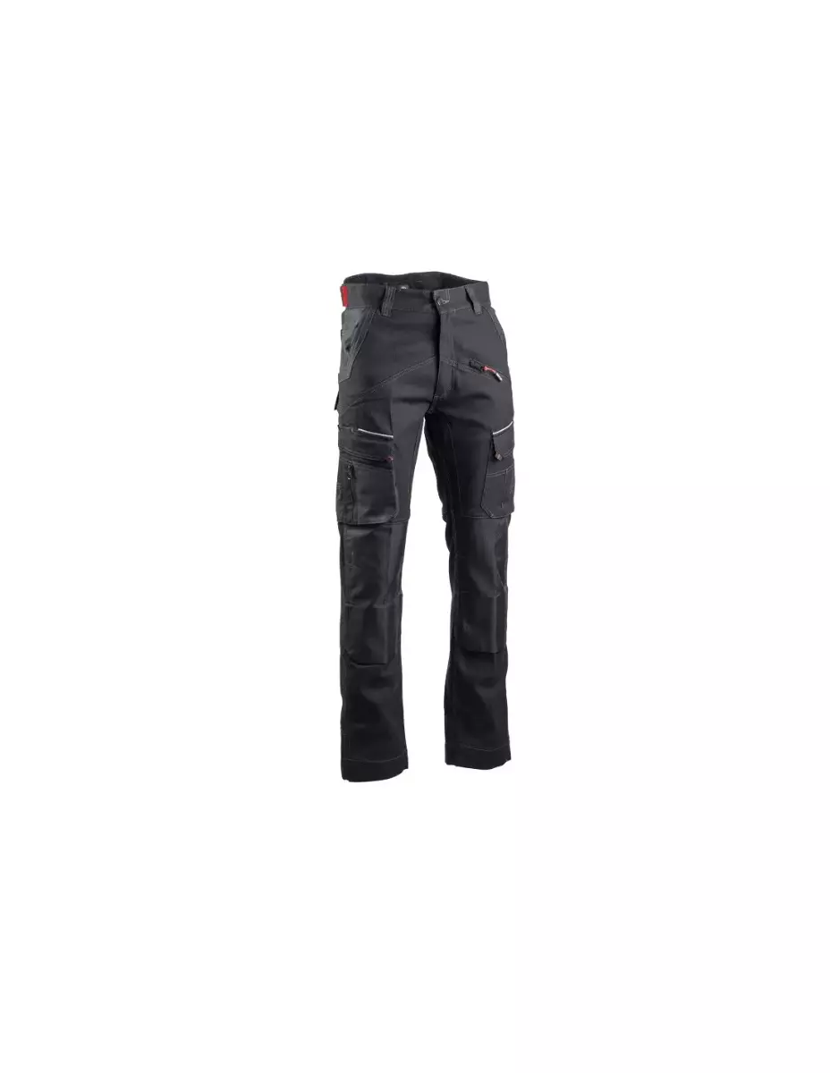 Pantalon stretch bicolore Cortex avec poches genouillères - Noir - T.36 - LMA - 1783-36 Pantalon stretch bicolore Cortex avec poches genouillères - Noir - T.36 - LMA - 1783-36
