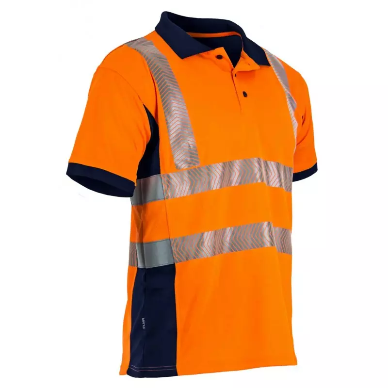Polo manches courtes Prévoyance haute visibilité, anti-UV - Orange/Marine - LMA - 9154 Polo manches courtes Prévoyance haute visibilité, anti-UV - Orange/Marine - LMA - 9154