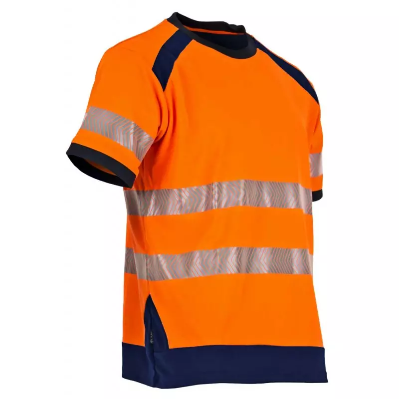 T-shirt manches courtes Lampion haute visibilité, anti-UV - Orange/Marine - LMA - 9193 T-shirt manches courtes Lampion haute visibilité, anti-UV - Orange/Marine - LMA - 9193