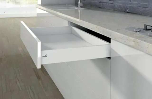 Tiroir HETTICH Arcitech P.550 H.94mm blanc sans coulisse - 9149304