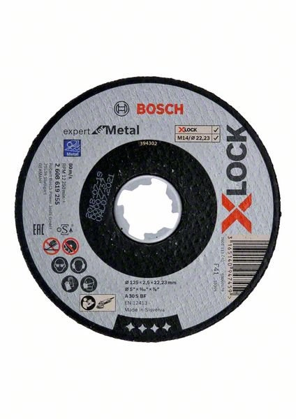 Disques Expert X-Lock Inox BOSCH 125x1,6 plat - Lot de 25 - 2608619265 Disques Expert X-Lock Inox BOSCH 125x1,6 plat - Lot de 25 - 2608619265