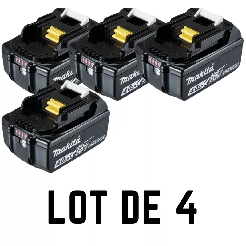 Lot 4 batteries 18V 4.0 Ah BL1840 - MAKITA - 197265-4