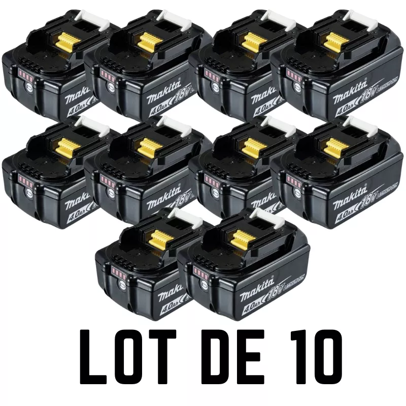 Lot 10 batteries 18V 4.0 Ah BL1840 - MAKITA - 197265-4