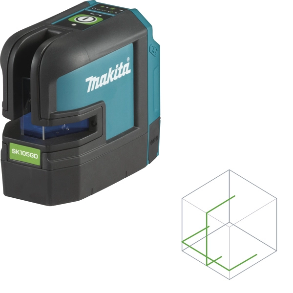 Laser croix 35 m 12 V CXT Li-Ion MAKITA en sacoche - SK105GDZ Laser croix 35 m 12 V CXT Li-Ion MAKITA en sacoche - SK105GDZ