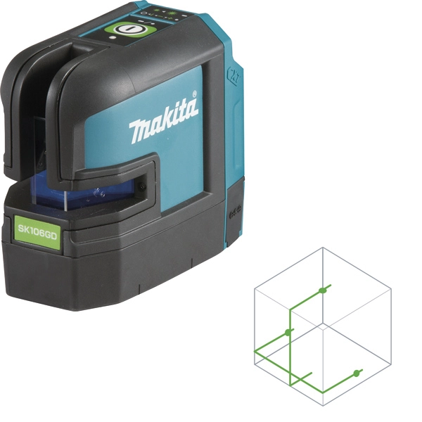 Laser lignes et 4 points croix 35 m 12 V CXT Li-Ion MAKITA en sacoche - SK106GDZ Laser lignes et 4 points croix 35 m 12 V CXT Li-Ion MAKITA en sacoche - SK106GDZ