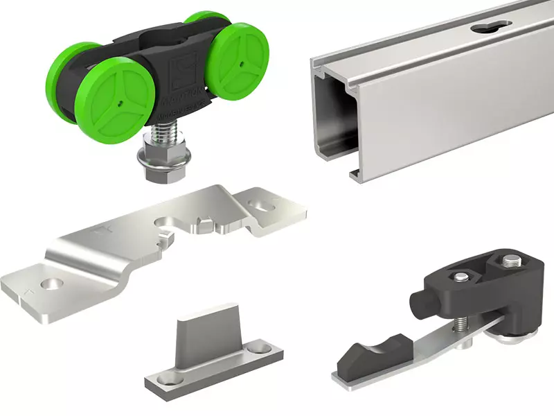 Garniture + Rail en 1.90 m MANTION - porte de 40 kg - MA40-190