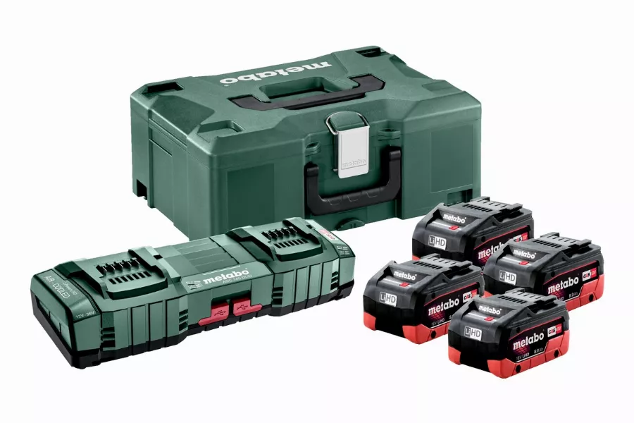 Pack énergie 18V METABO 4 Batt.8,0 Ah LiHD + Charg. ASC 145 duo + coffret MetaBox - 685135000 Pack énergie 18V METABO 4 Batt.8,0 Ah LiHD + Charg. ASC 145 duo + coffret MetaBox - 685135000