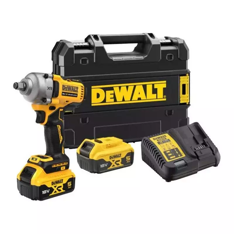 Boulonneuse à chocs 1/2" compacte XR 18V brushless - DEWALT - avec 2 batteries 18V 5.0Ah - chargeur - coffret - DCF892P2T-QW Boulonneuse à chocs 1/2" compacte XR 18V brushless - DEWALT - avec 2 batteries 18V 5.0Ah - chargeur - coffret - DCF892P2T-QW