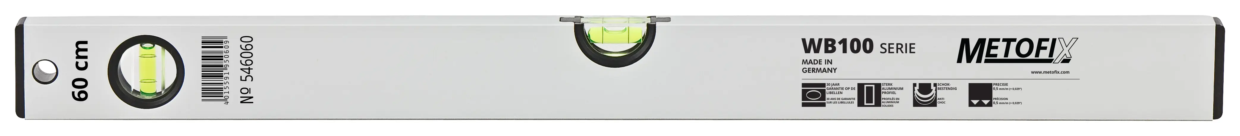 Metofix WB100 Niveaux de base - 40 cm - NETIM - 546040