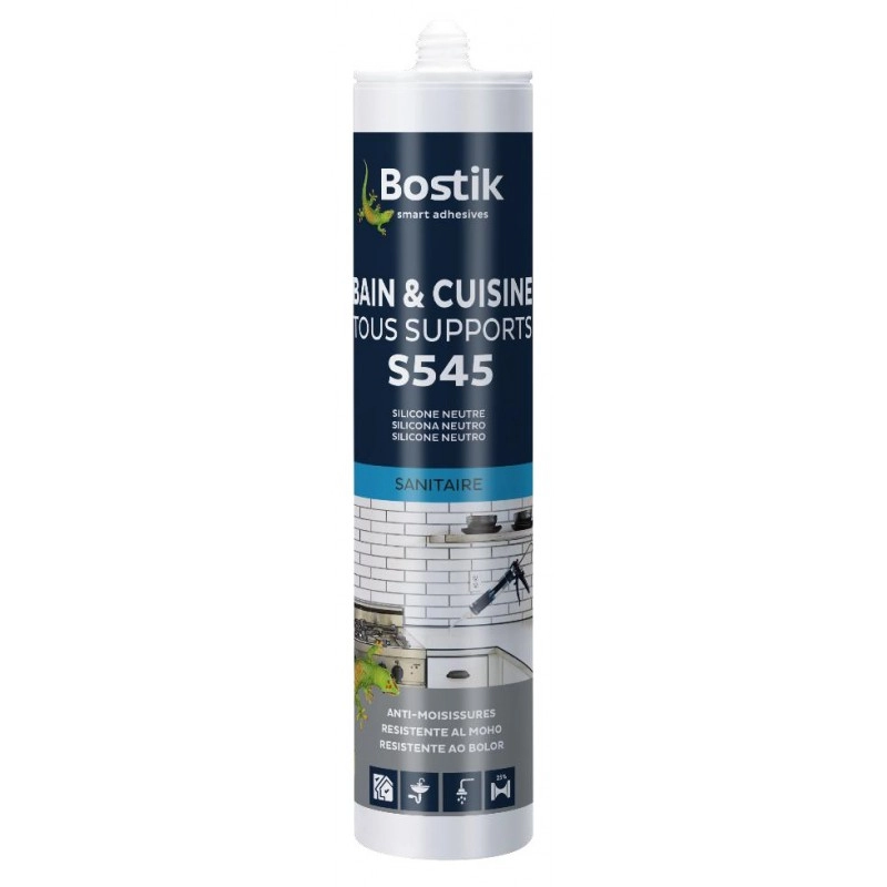 Mastic S545 Bain Cuisine Tous supports BOSTIK Blanc - 30615839