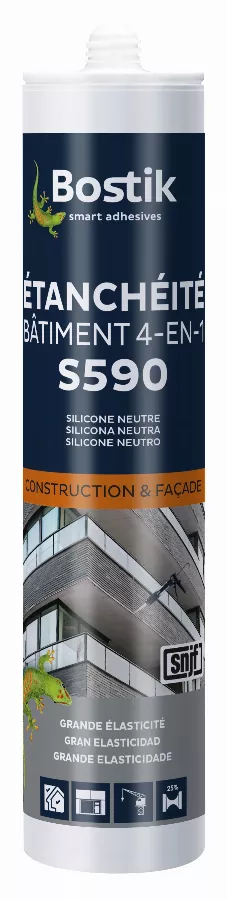 Mastic S590 Étanchéité bâtiment 4 en 1 BOSTIK Translucide - 30615831 Mastic S590 Étanchéité bâtiment 4 en 1 BOSTIK Translucide - 30615831