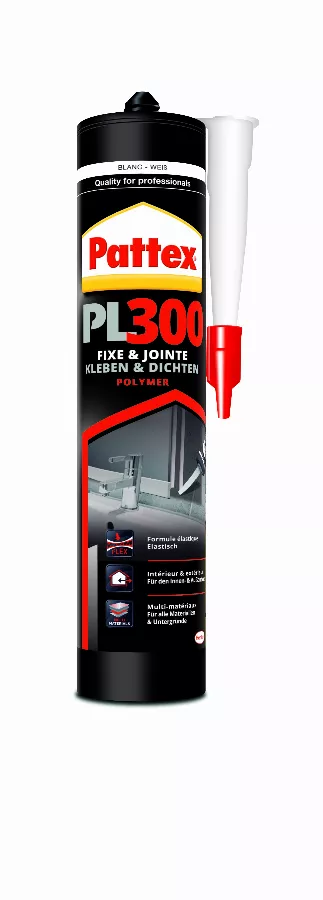 Colle fixation PL300 PATTEX - 410 g blanc - 2690759