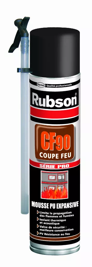 Mousse expansive CF90 coupe feu RUBSON - aérosol 600 ml - 161992