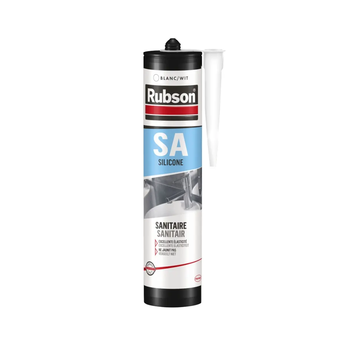 Mastic Silicone Acétique Sanitaire RUBSON - 300ml - blanc - 165170