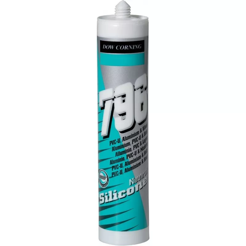 Mastic silicone neutre 796 DOW 310 ml - Gris - 7708012