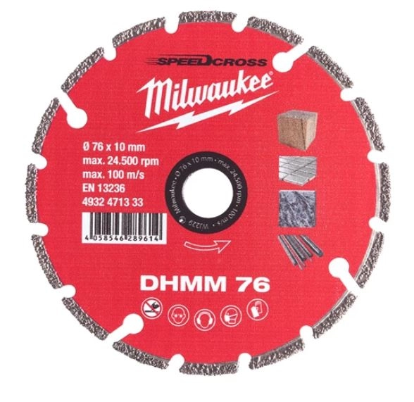 Disque diamant multi matériaux MILWAUKEE 76 mm - 4932471333