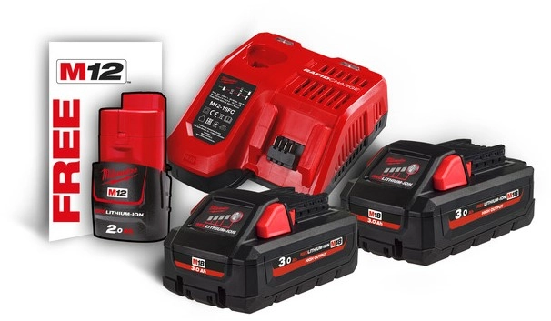 Pack énergie 18V HIGH OUTPUT 2 x 3,0 Ah - M18 HNRG-302 - MILWAUKEE - 4933471071 Pack énergie 18V HIGH OUTPUT 2 x 3,0 Ah - M18 HNRG-302 - MILWAUKEE - 4933471071