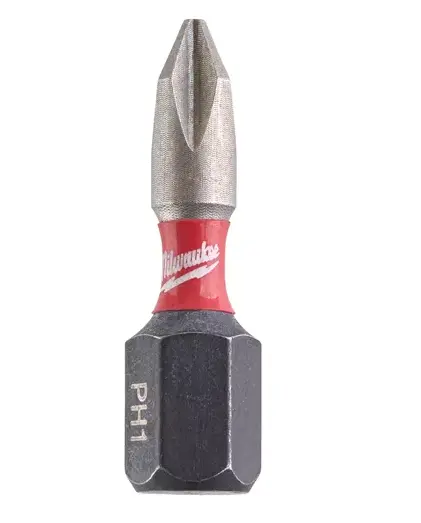 Embout pour visseuse à chocs MILWAUKEE - Schockwave PH1 x 25 mm - 2 pièces - 4932430850