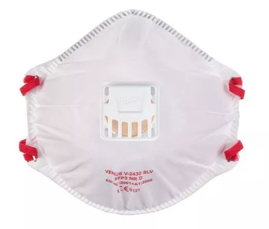 Masque respiratoire FFP3 avec valve MILWAUKEE - 10 pièces - 4932471906