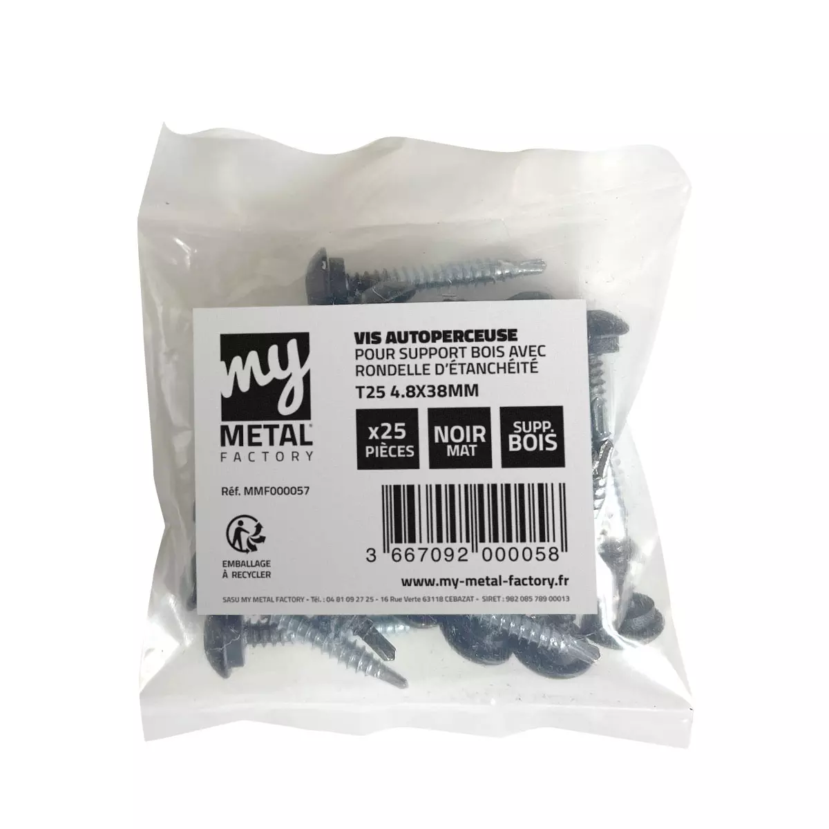 Kit de fixations MY METAL FACTORY 4.8 x 38 mm pour parement tasseau 20x20 - 57