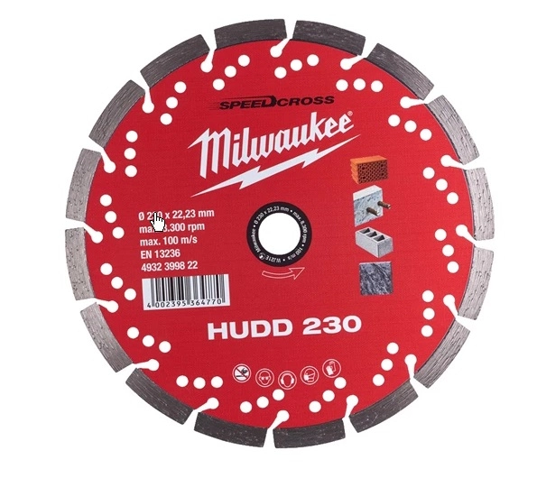 Disque diamant MILWAUKEE HUDD 230 - Application universelle - Ø 230 mm - 4932399822
