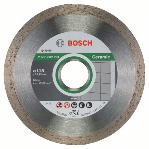 Disque à tronçonner diamanté BOSCH Standard Spécial Céramique 115X22.23 MM - 2608602201 Disque à tronçonner diamanté BOSCH Standard Spécial Céramique 115X22.23 MM - 2608602201
