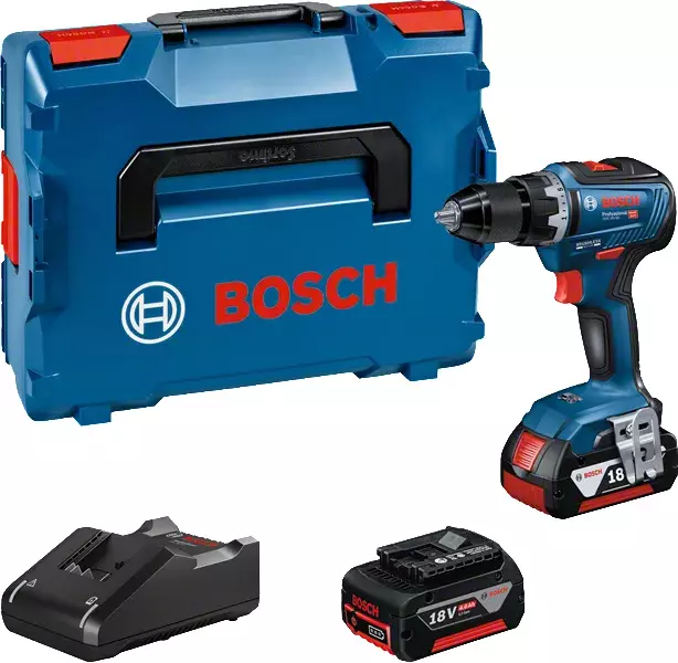 Perceuse visseuse GSR18V-55 - BOSCH - 2 batteries 18V 4,0 Ah - chargeur - L-boxx - 06019H5200 Perceuse visseuse GSR18V-55 - BOSCH - 2 batteries 18V 4,0 Ah - chargeur - L-boxx - 06019H5200