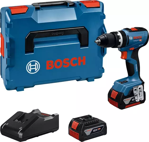 Perceuses-visseuses à percussion sans-fil - GSB 18V-65 - BOSCH - avec 2 batteries 18V 5.0Ah - chargeur - L-Boxx - 06019N3303 Perceuses-visseuses à percussion sans-fil - GSB 18V-65 - BOSCH - avec 2 batteries 18V 5.0Ah - chargeur - L-Boxx - 06019N3303