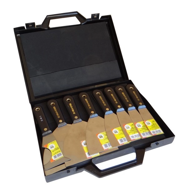 Mallette de 7 spatules ROGER MONDELIN de peintres type américain + 1 couteau multi usages - 221679 