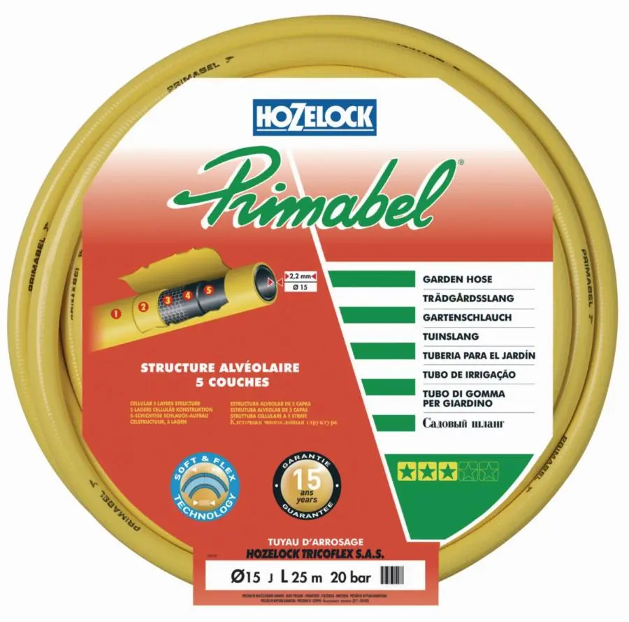 Tuyau Supaflex/Primabel jaune TRICOFLEX Ø15 L.25m - 116381