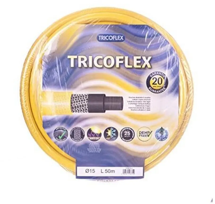 Tuyau BP9 pvc jaune 19x25,3 - 50m - TRICOFLEX - 051546