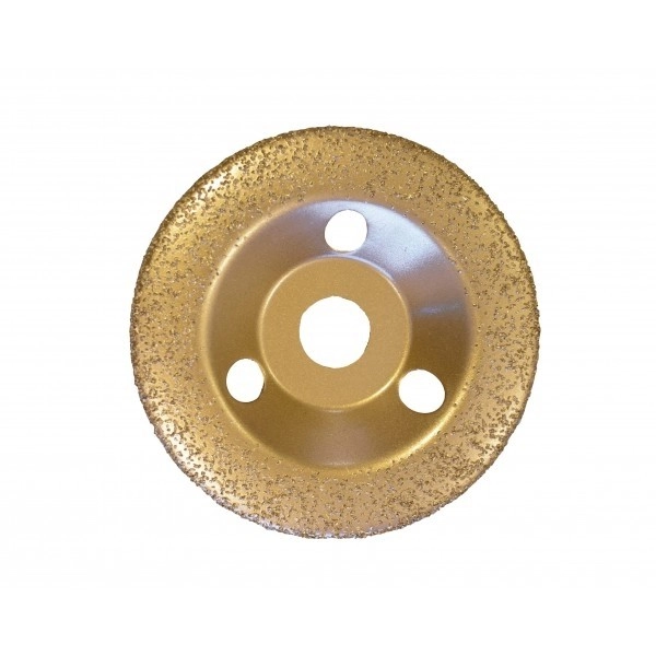 Disque abrasif au carbure de tungstène doré bombé EDMA Ø 125 mm - grain fin 36 - 927 Disque abrasif au carbure de tungstène doré bombé EDMA Ø 125 mm - grain fin 36 - 927