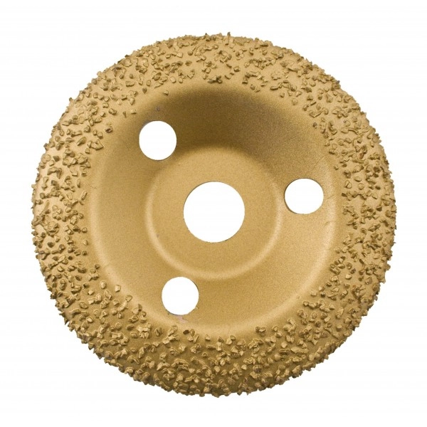 Disque abrasif au carbure de tungstène EDMA - bombé - Ø 125 mm - doré - grain moyen 24 - 928 Disque abrasif au carbure de tungstène EDMA - bombé - Ø 125 mm - doré - grain moyen 24 - 928